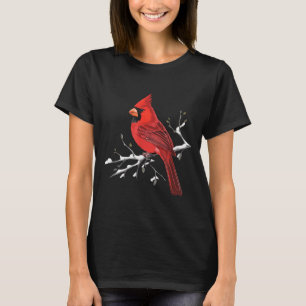 Majestic Red Cardinal Birdwatching Birdwatcher Bir T-Shirt