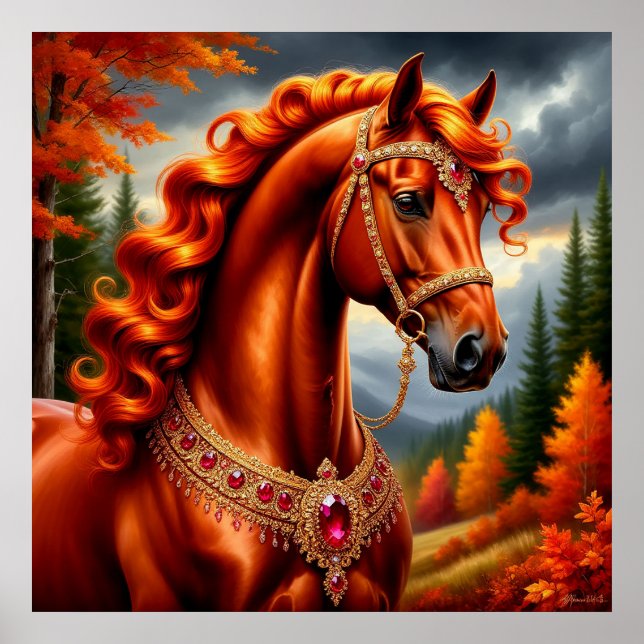 Majestic Red Horse Poster (Front)