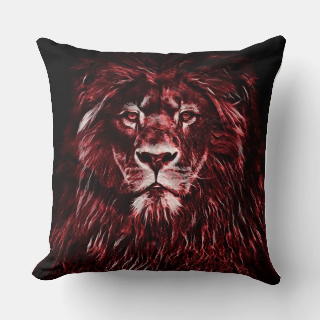 Majestic Red Lion Cushion (Front)