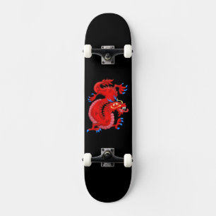 Majestic Red Oriental Dragon Skateboard