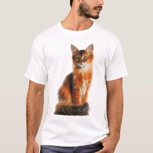 Majestic Red Somali Cat Portrait Men T-Shirt