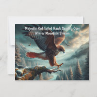 Majestic Red-Tailed Hawk Soaring