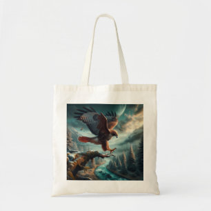 Majestic Red-Tailed Hawk Soaring Tote Bag