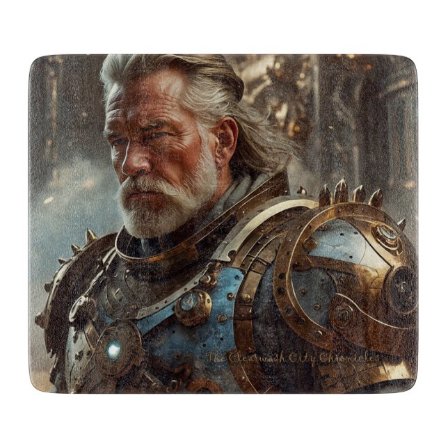 Majestic Regal Steampunk King Cutting Board (Front)