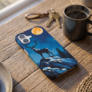 Majestic Reindeer by Moonlight Phone Case - iPhone