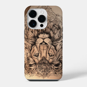 Majestic Roar: Lion Print Tee iPhone 14 Pro Case