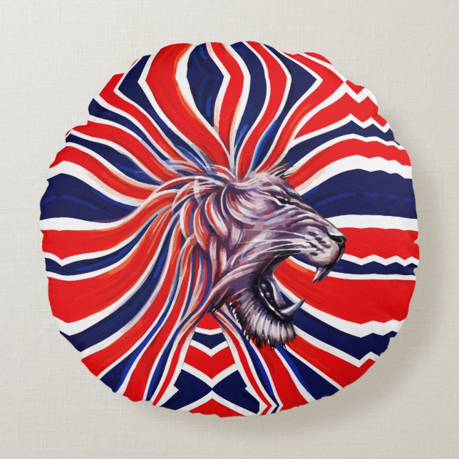 Majestic Roar Round Cushion (Front)