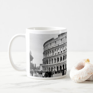 Majestic Roman Colosseum: Iconic Sunset Architectu Coffee Mug