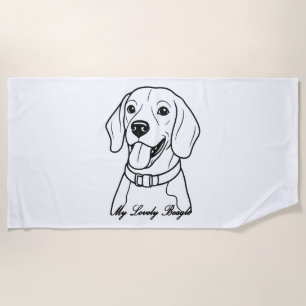 Majestic Rottweiler Dog Art Beach Towel
