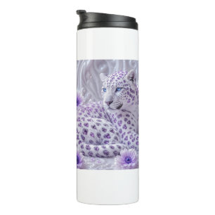 Majestic Royal Purple Jewelled Leopard Art Thermal Tumbler