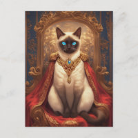 Majestic Royal Siamese Cat Portrait