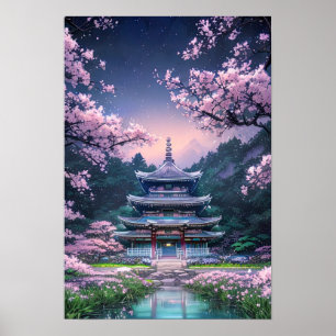 Majestic Sakura Sanctuary Poster