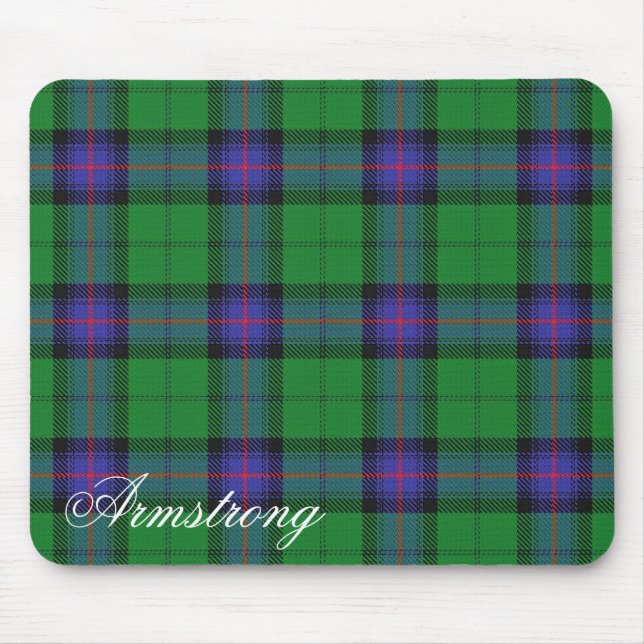 Majestic Scottish Clan Armstrong Tartan Mouse Mat (Front)