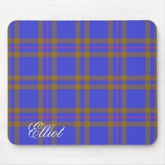 Majestic Scottish Clan Elliot Tartan Mouse Mat (Front)