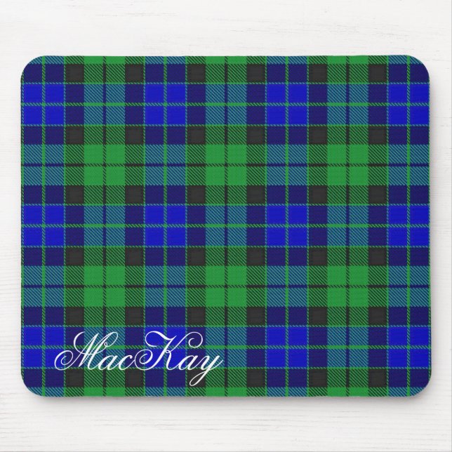 Majestic Scottish Clan MacKay Tartan Mouse Mat (Front)