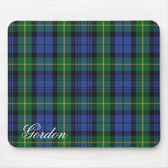 Majestic Scottish House of Gordon Clan Tartan Mouse Mat (Front)