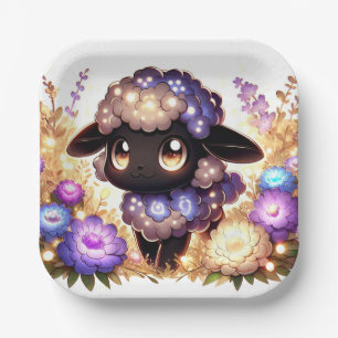 Majestic Sheep Baby Shower Paper Plate