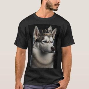 Majestic Siberian Husky Royalty Crown Fit for King T-Shirt