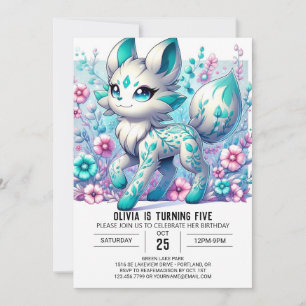 Majestic Simple Wolf Digital Birthday  Invitation