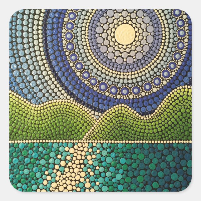 Majestic Sky Square Sticker (Front)