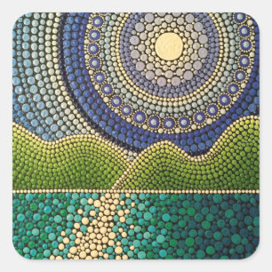 Majestic Sky Square Sticker