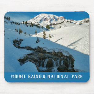 Majestic Snowbound Mt. Rainier Mouse Mat