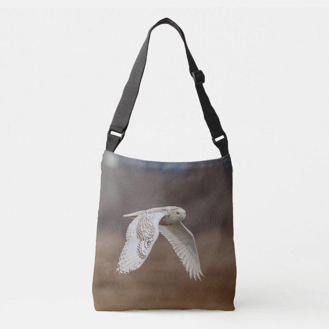 Majestic Snowy Owl of the Connecticut Coast Crossbody Bag (Front)