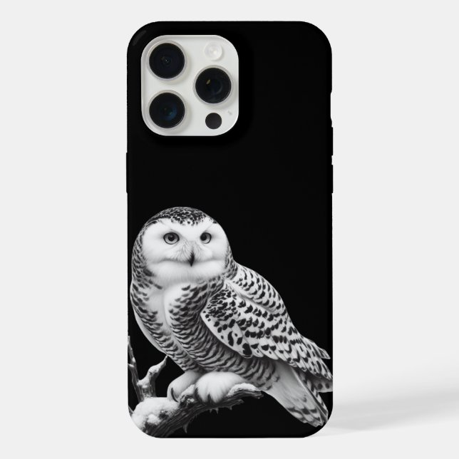 Majestic Snowy Owl Perched iPhone Case (Back)