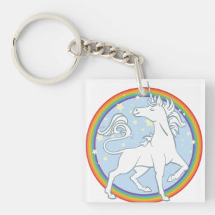 Majestic Sparkle Rainbow Unicorn Key Ring
