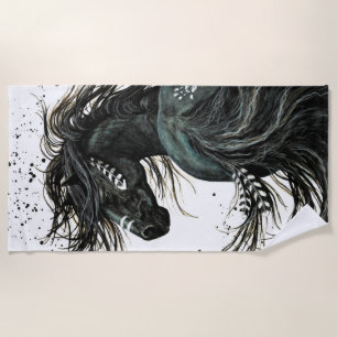 Majestic Spirit Horse Beach By Bihrle Beach Towel