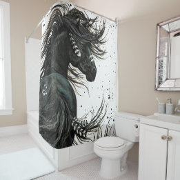 Majestic Spirit Horse by Bihrle Shower Curtain