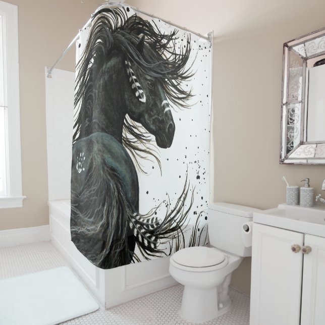 Majestic Spirit Horse by Bihrle Shower Curtain (In Situ)