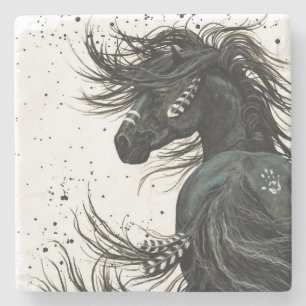 Majestic Spirit Horse by Bihrle Stone Coaster