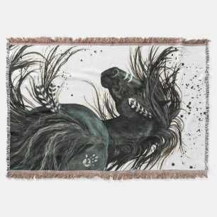 Majestic Spirit Horse by Bihrle Throw Blanket