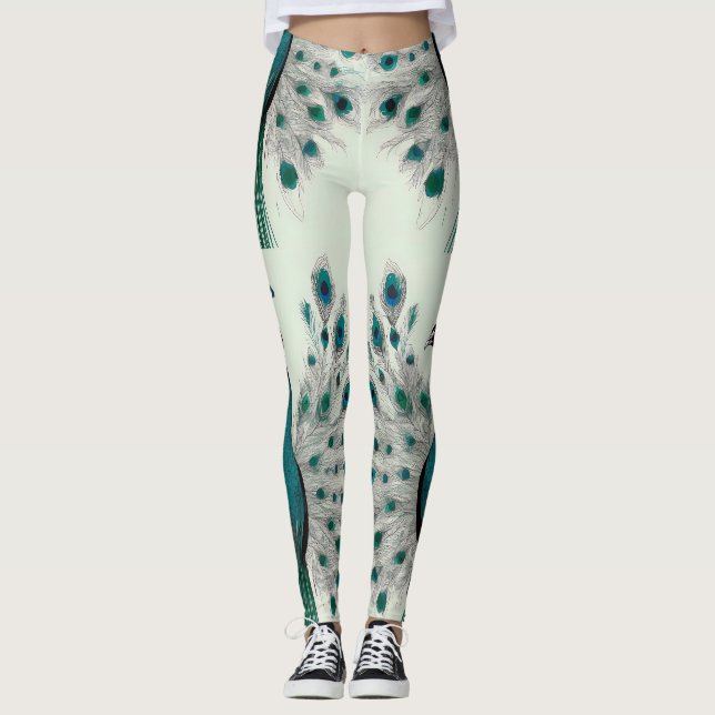 Majestic Splendore The Boho Peacock Leggings (Front)