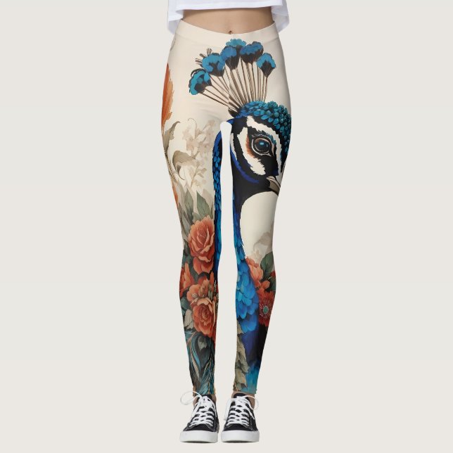 Majestic Splendore The Boho Peacock Leggings (Front)