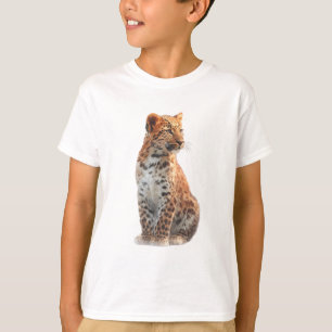 Majestic Spotted Leopard Cub Portrait Kids T-Shirt