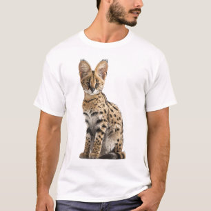 Majestic Spotted Serval Wildcat Portrait Men T-Shirt