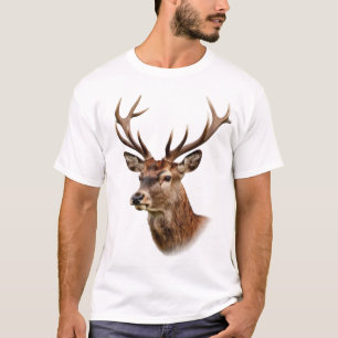 Majestic Stag Deer Portrait with Large Antlers T-Shirt