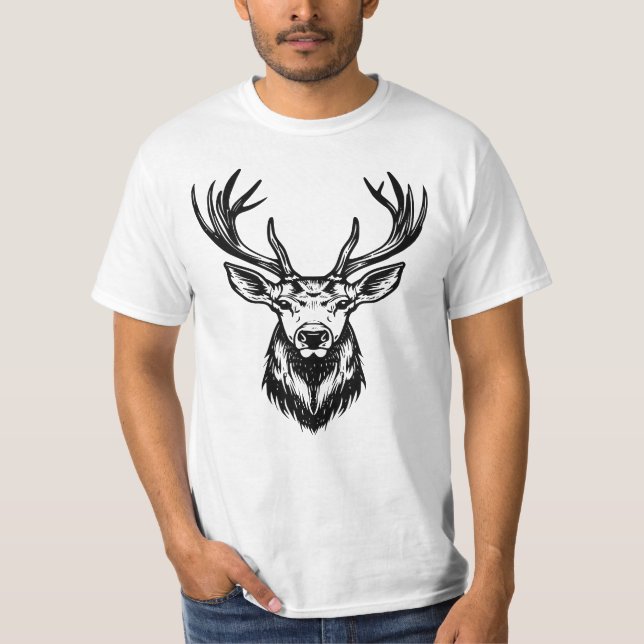 Majestic Stag Head T-Shirt (Front)