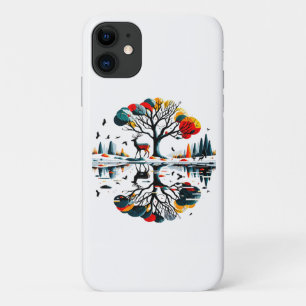 Majestic Stag in Snowy Winter Forest iPhone 11 Case