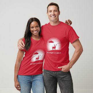 Majestic Stag Silhouette Under Lunar Light Style B T-Shirt