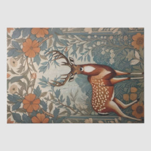 Majestic Stag William Morris Inspired Floral Tissue Paper