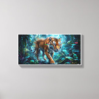 Majestic Stalking Tiger Wildlife Canvas Print