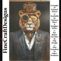 Majestic Steampunk Lion In Suit AC1 Decoupage