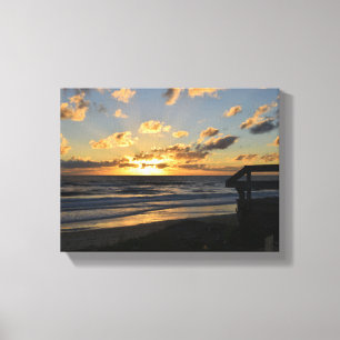 Majestic sunrise over the ocean canvas print