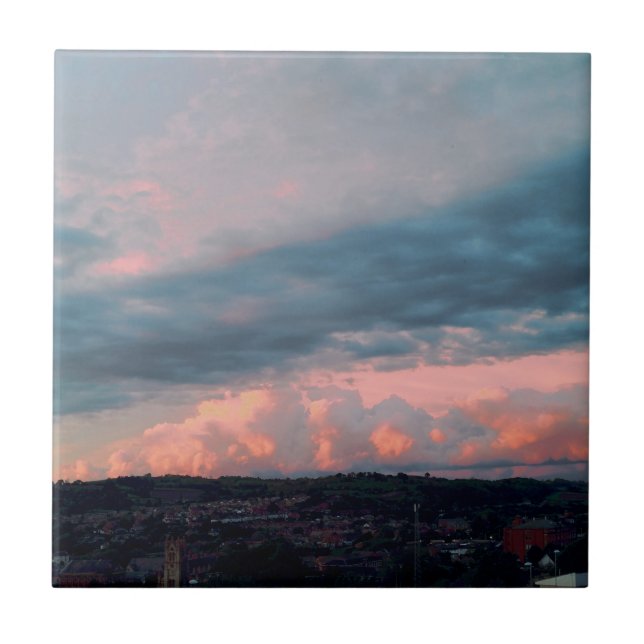 Majestic Sunset in Wales Tile (Front)