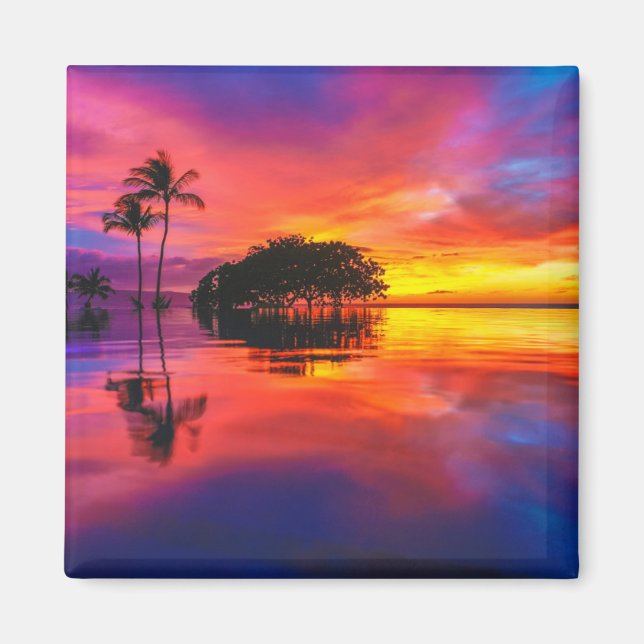 Majestic Sunset | Wailea Beach, Maui, Hawaii Magnet (Front)