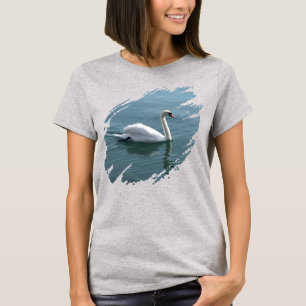 Majestic Swan Gliding on a Lake T-Shirt