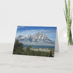 Majestic Teton Mountains Photo Birthday Card